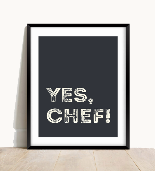 Yes Chef Wall Print