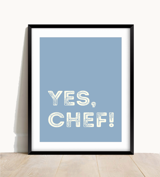 Yes Chef Wall Print