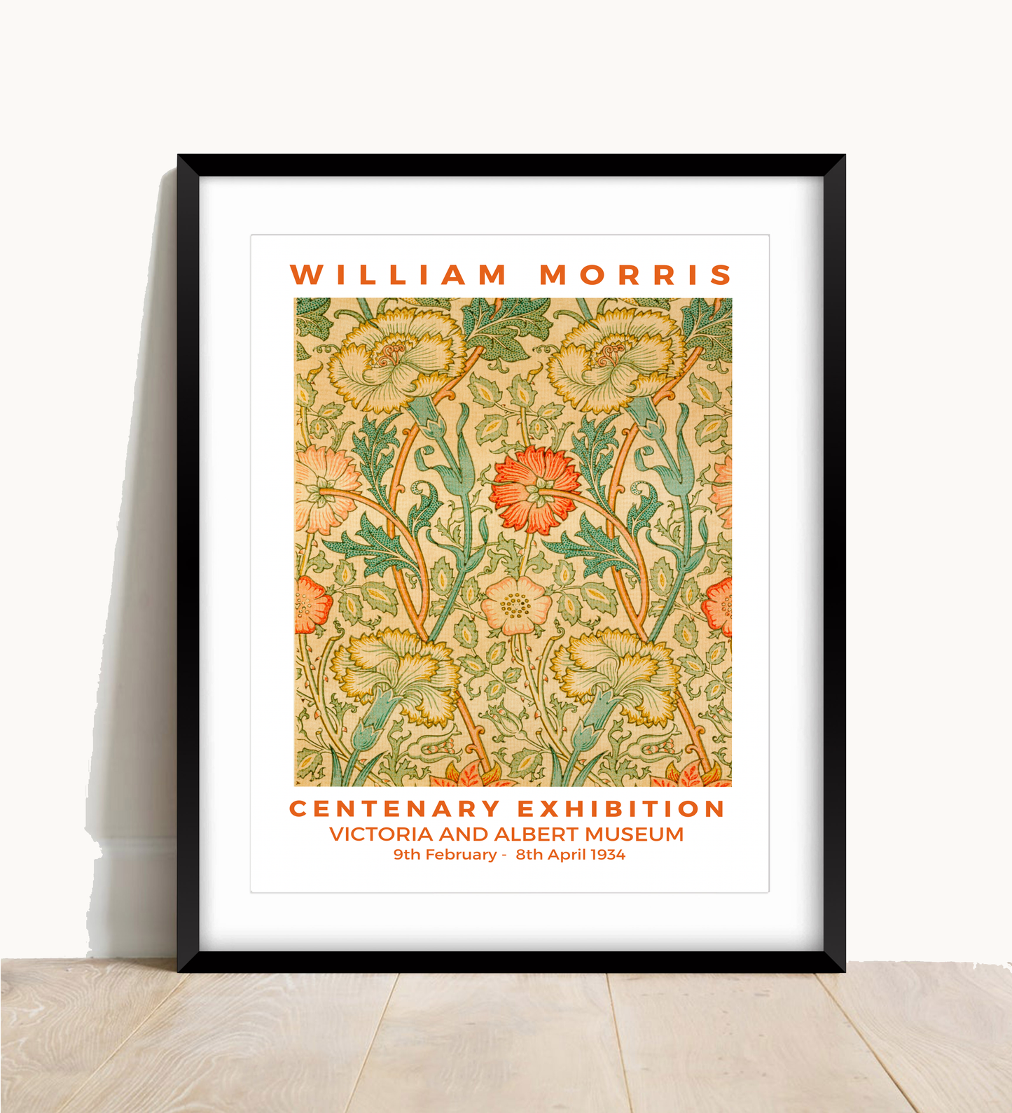 William Morris Print, Pink and Rose Pattern