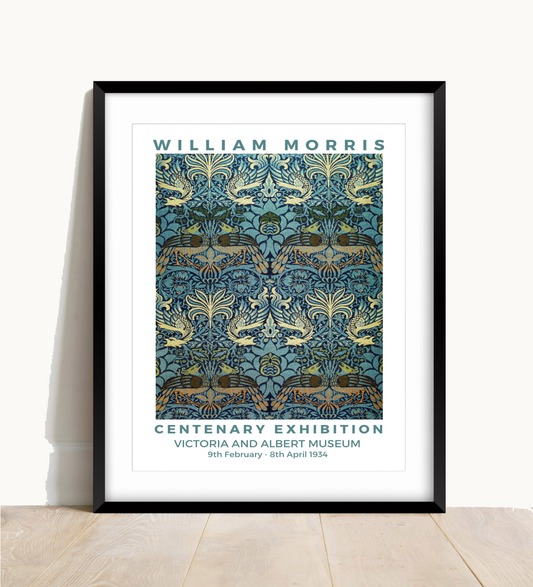 William Morris Print, Peacock and Dragon Design