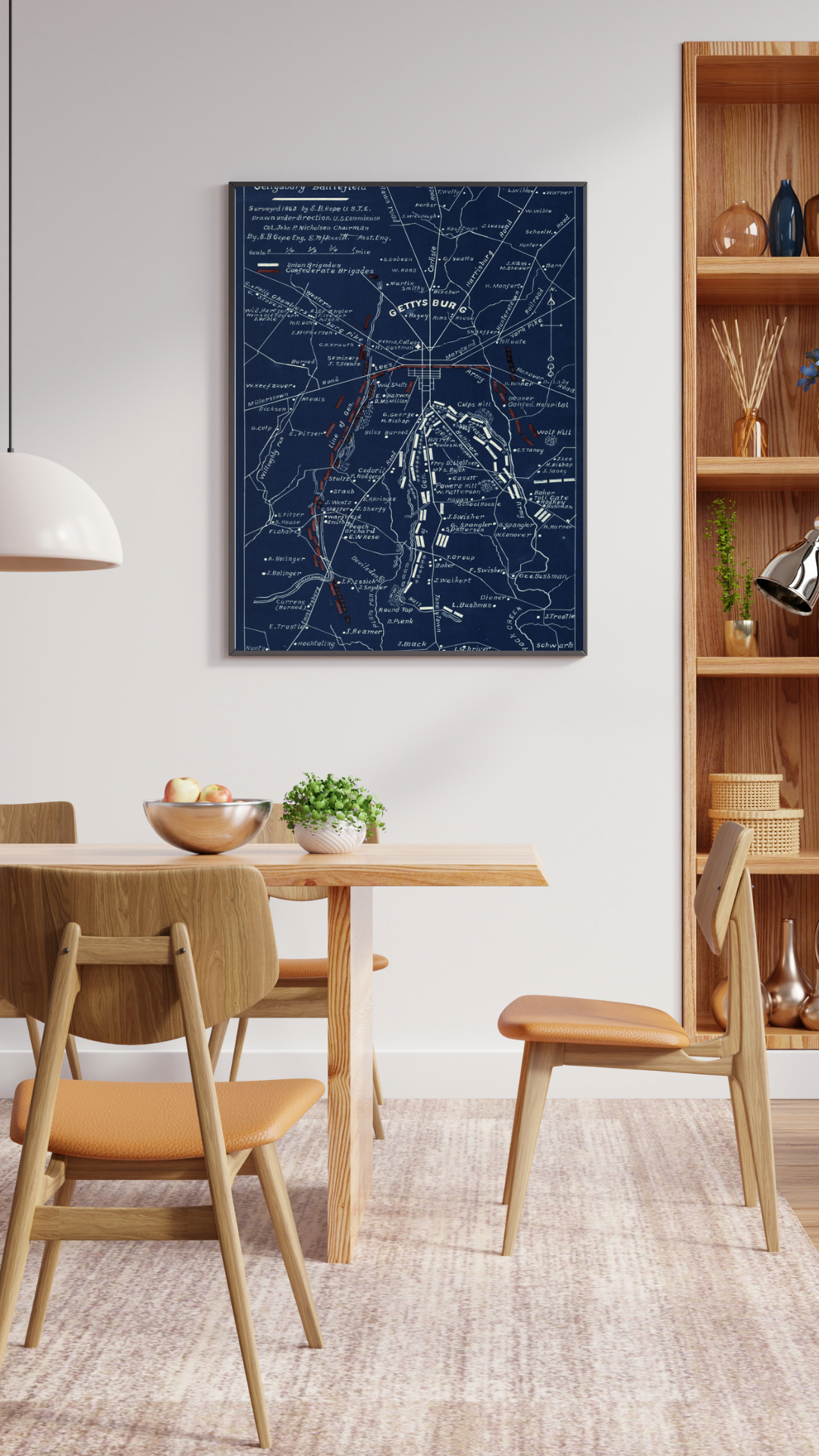 Gettysburg Battle Field Map Print