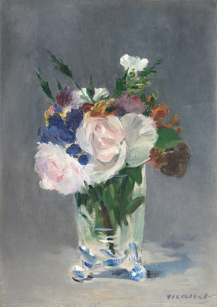 Edouard Manet, Flowers in a Crystal Vase Print