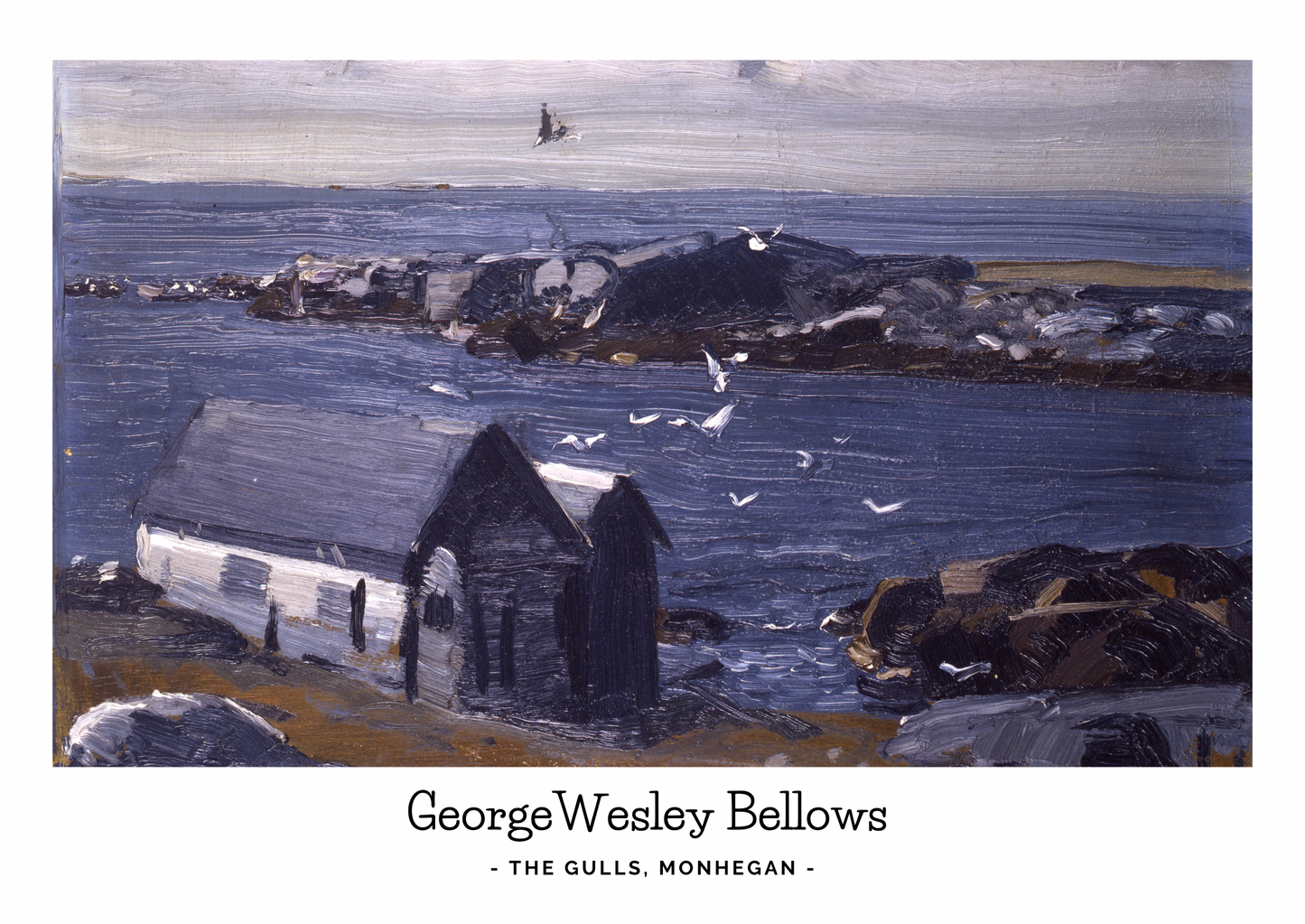 George Wesley Bellows,The Gulls, Monhegan Print