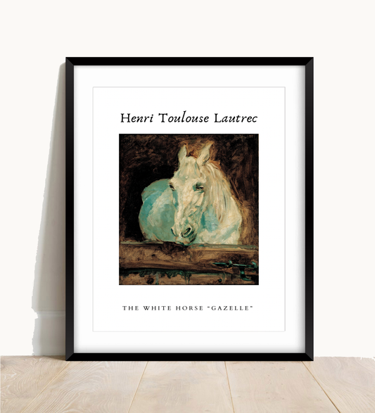 Henri Toulouse-Lautrec, The White Horse “Gazelle” Print