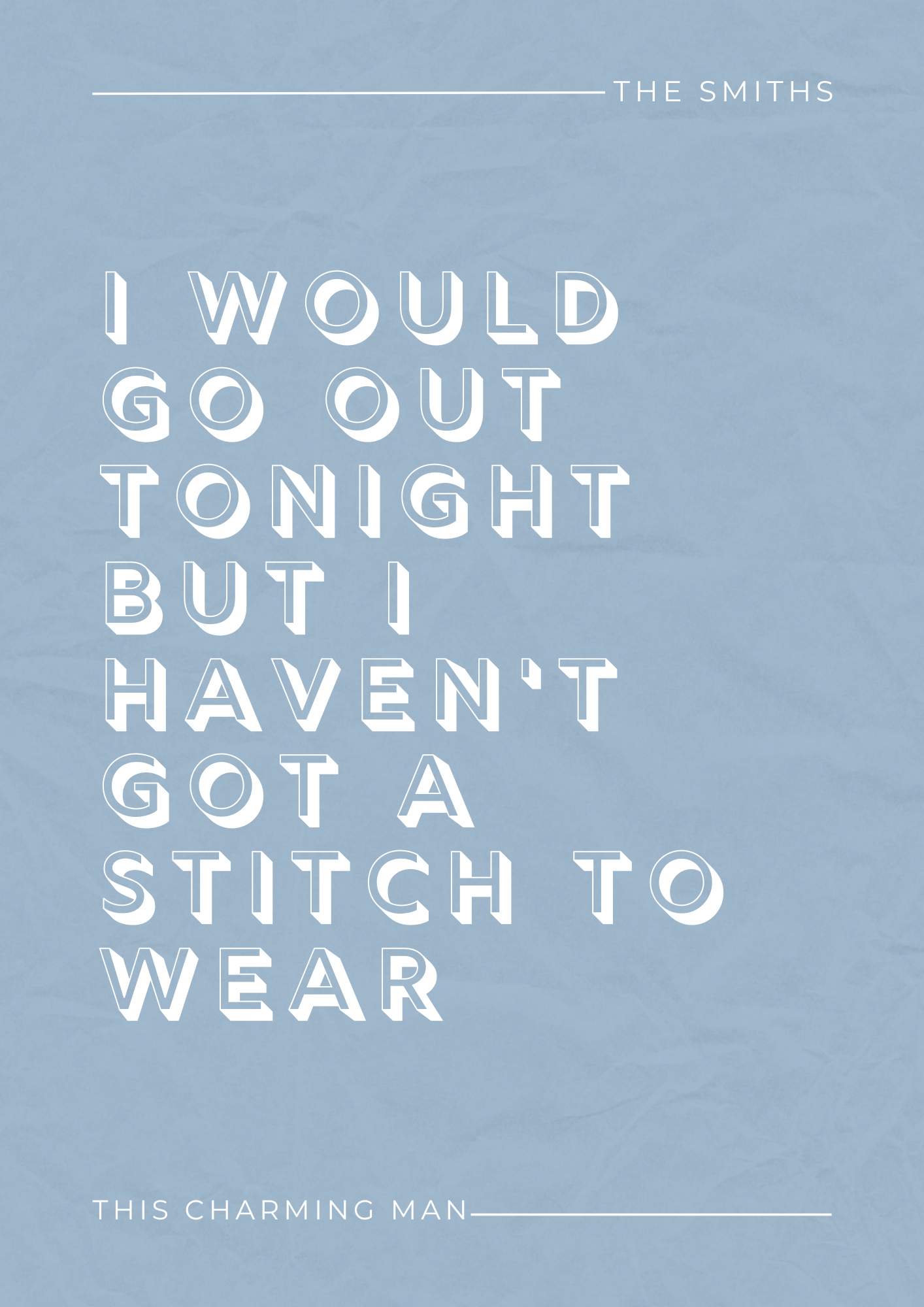 The Smiths, This Charming Man Lyric Print