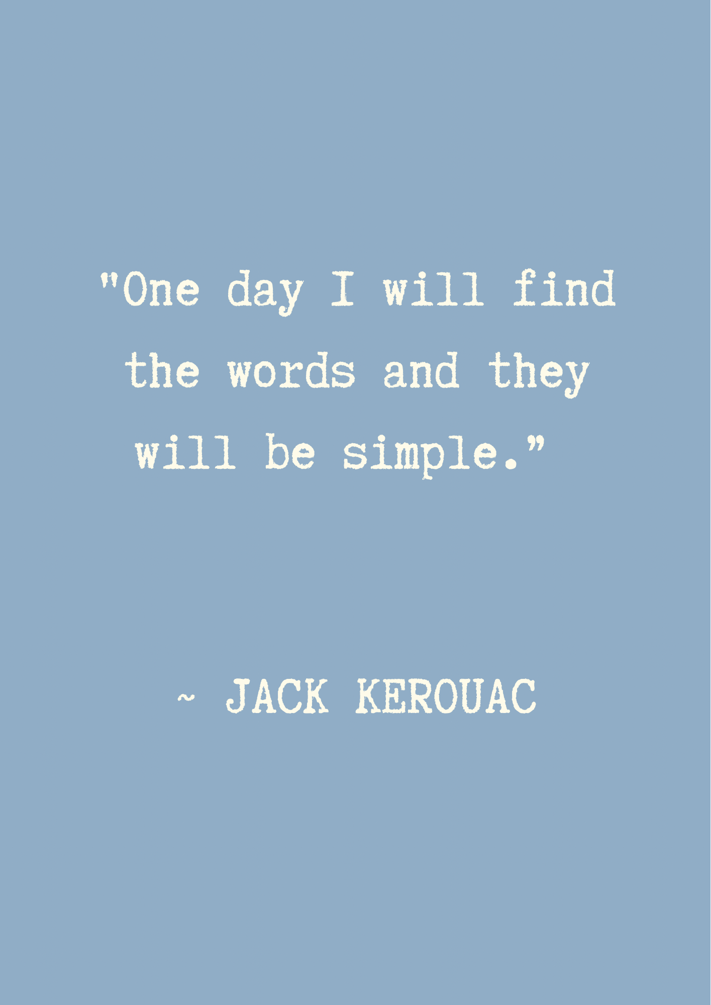 Typography Print, Jack Kerouac