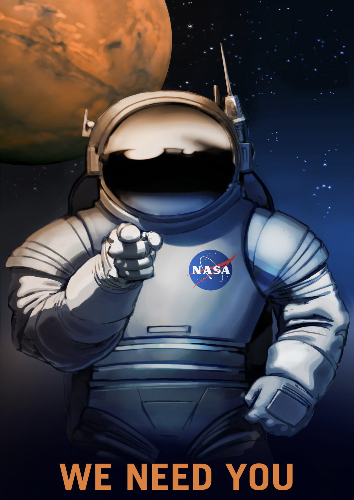 NASA Recruitment, Vintage Style Print