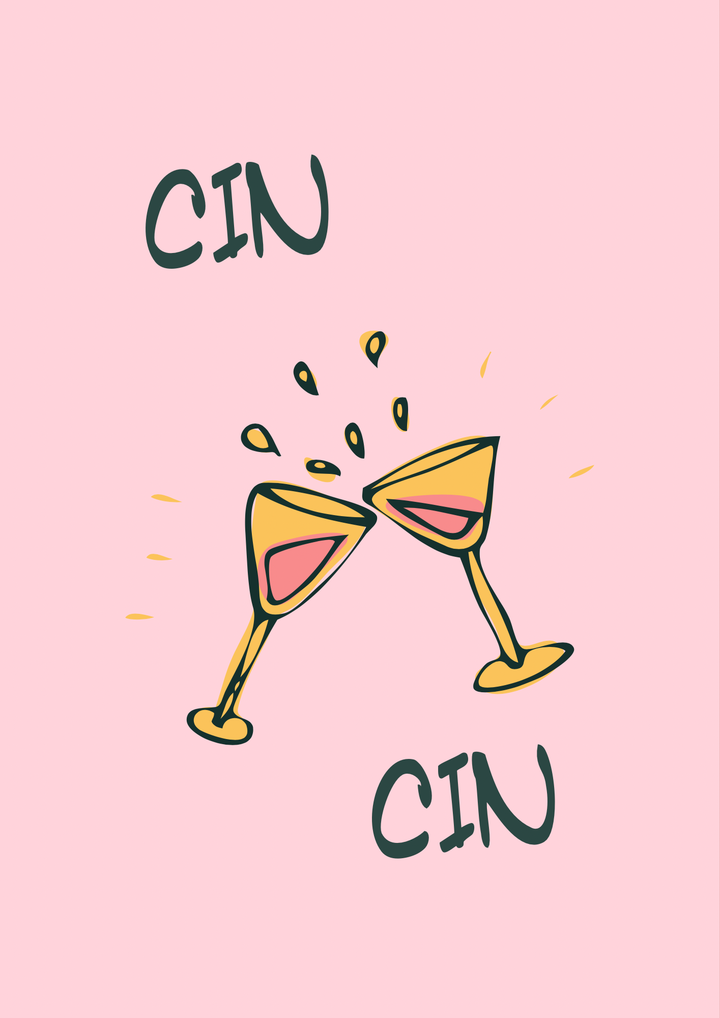 Cheers Wine Print