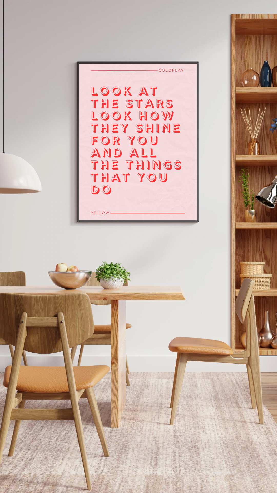 Coldplay Yellow Lyric Print