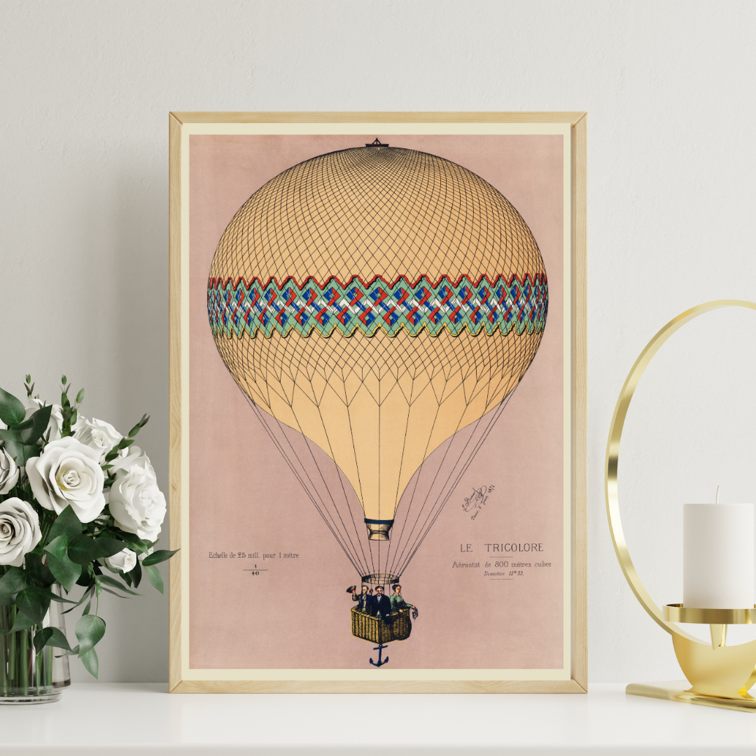 Vintage Hot Air Balloon Print