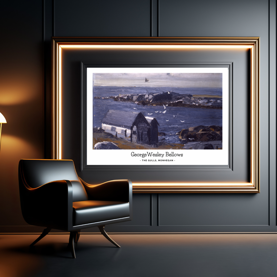 George Wesley Bellows,The Gulls, Monhegan Print