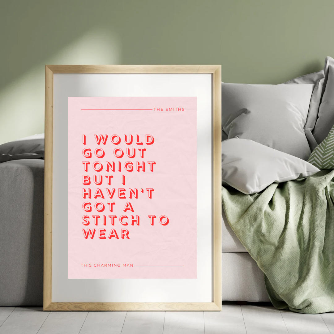 The Smiths, This Charming Man Lyric Print