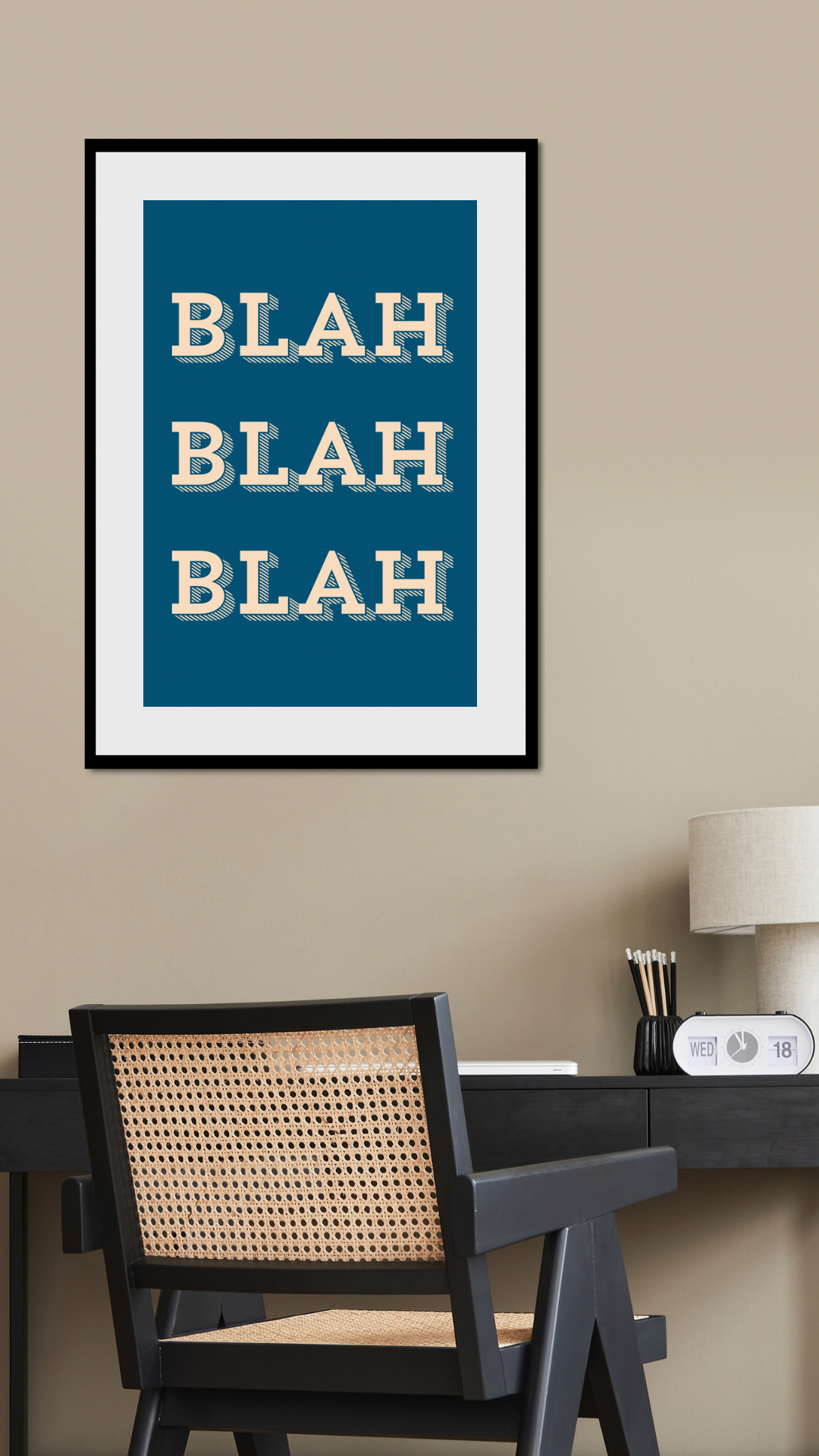 Blah Blah Blah Wall Print