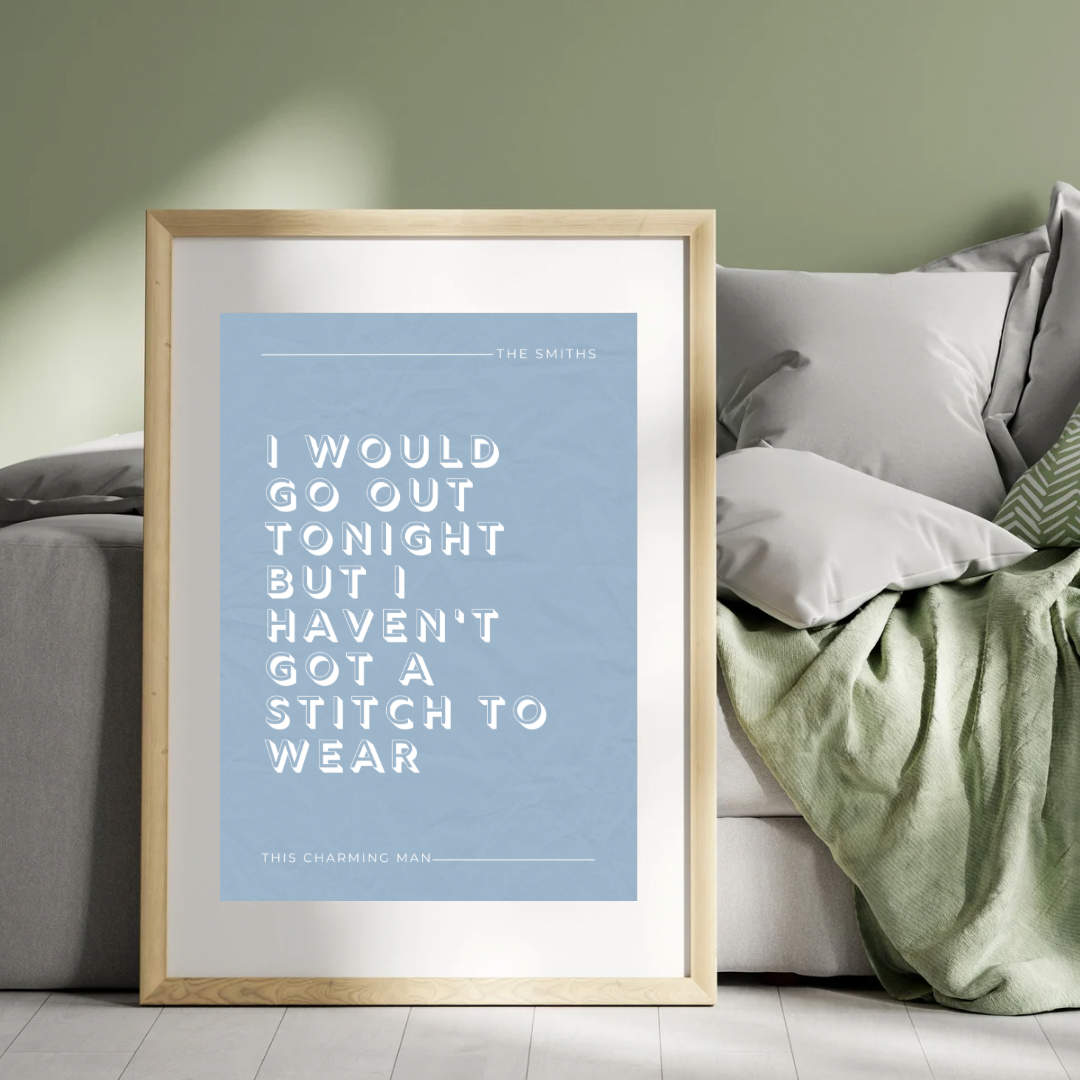 The Smiths, This Charming Man Lyric Print