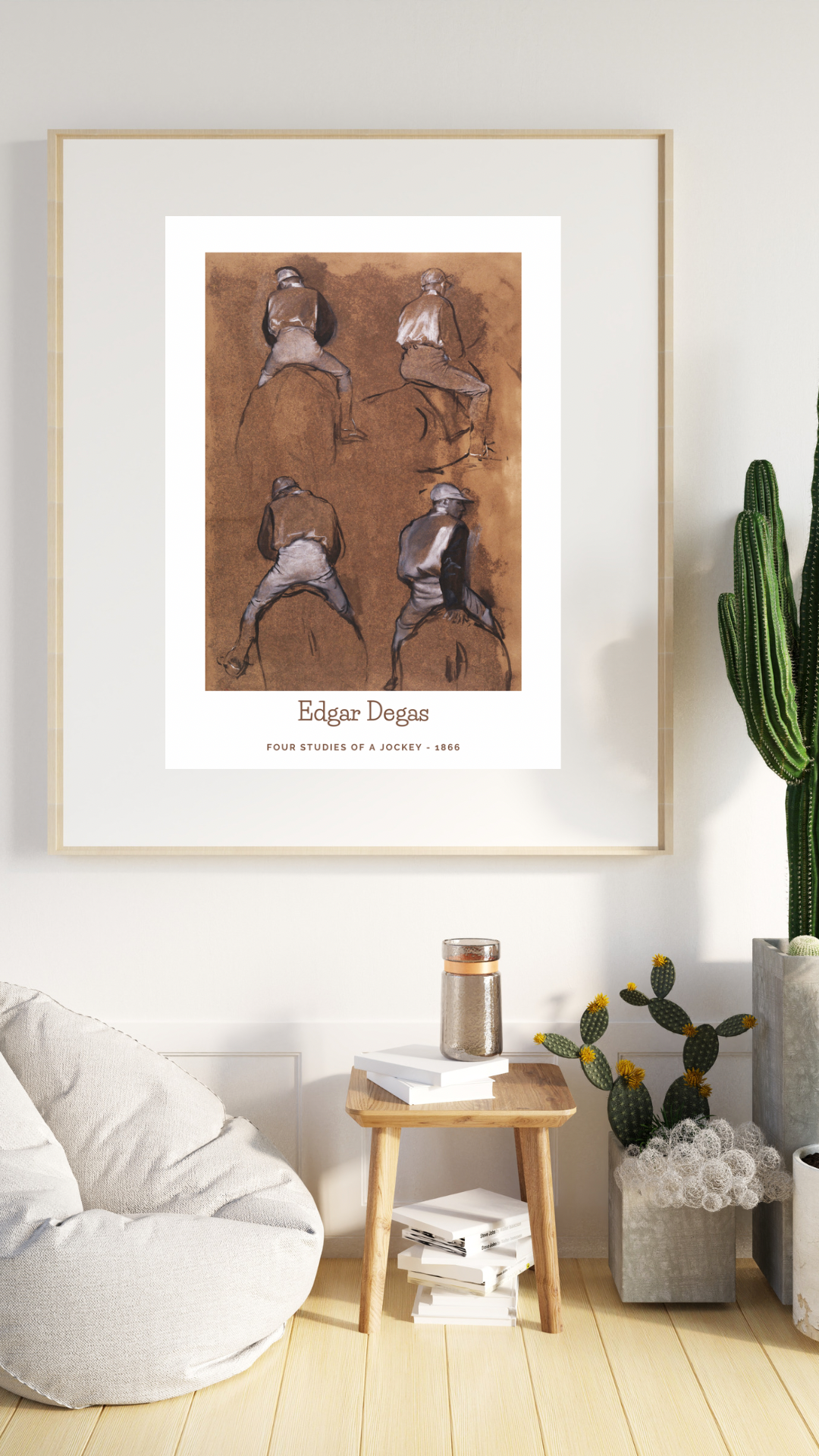 Edgar Degas, Four Studies of a Jockey Print