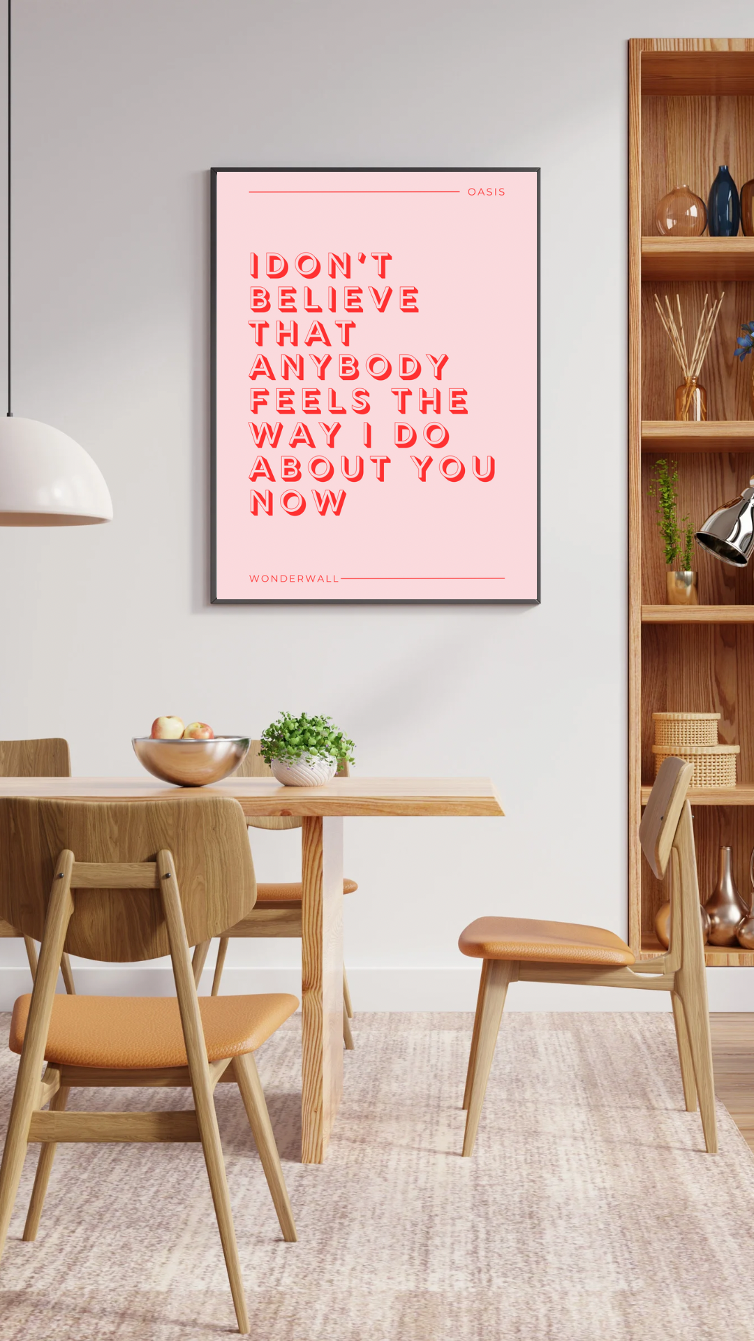 Oasis, Wonderwall Lyric Print