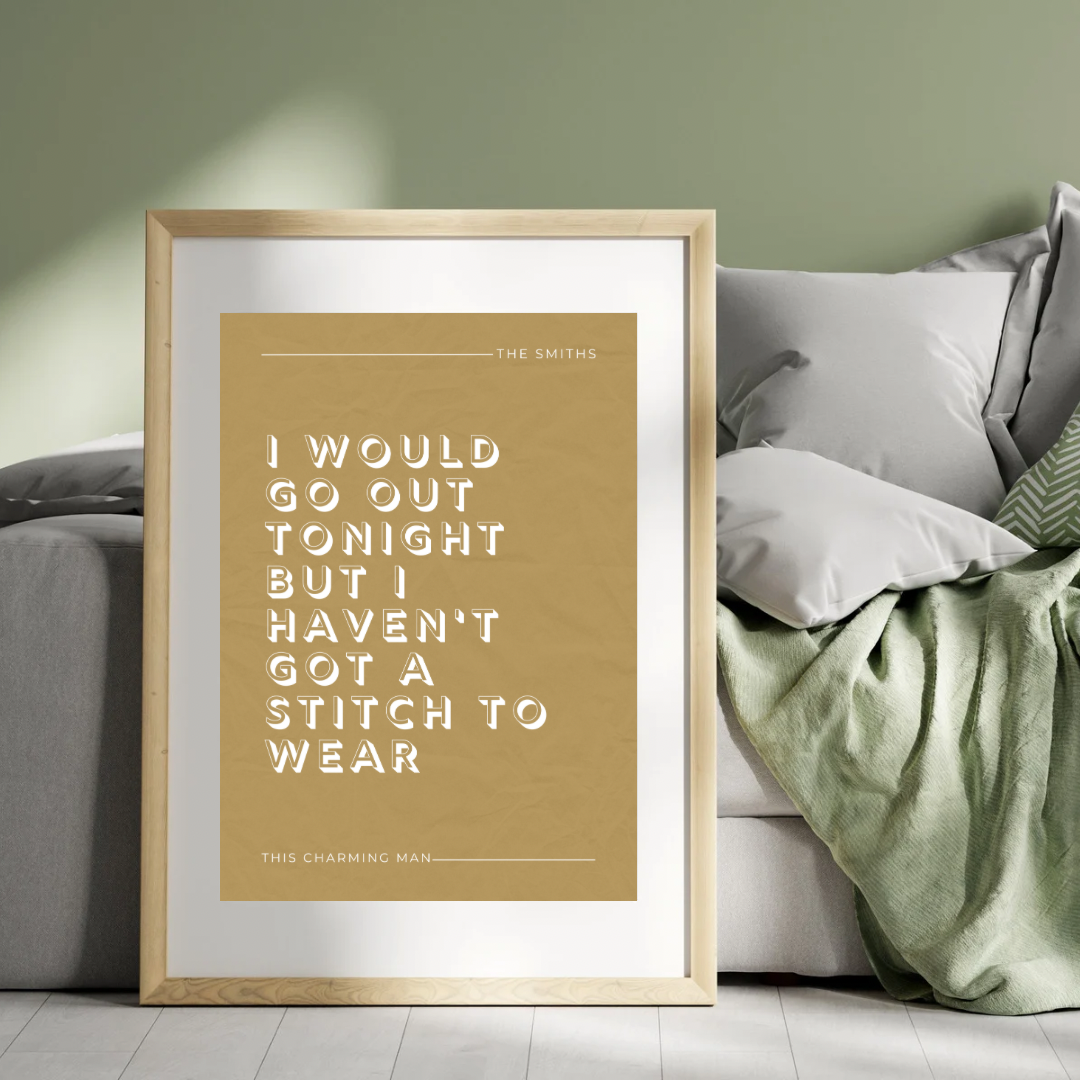 The Smiths, This Charming Man Lyric Print
