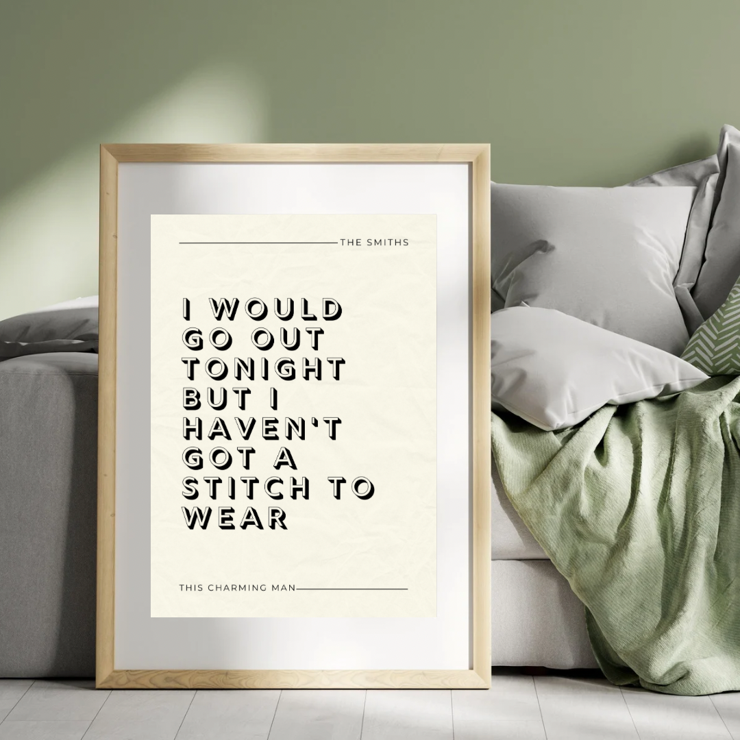 The Smiths, This Charming Man Lyric Print