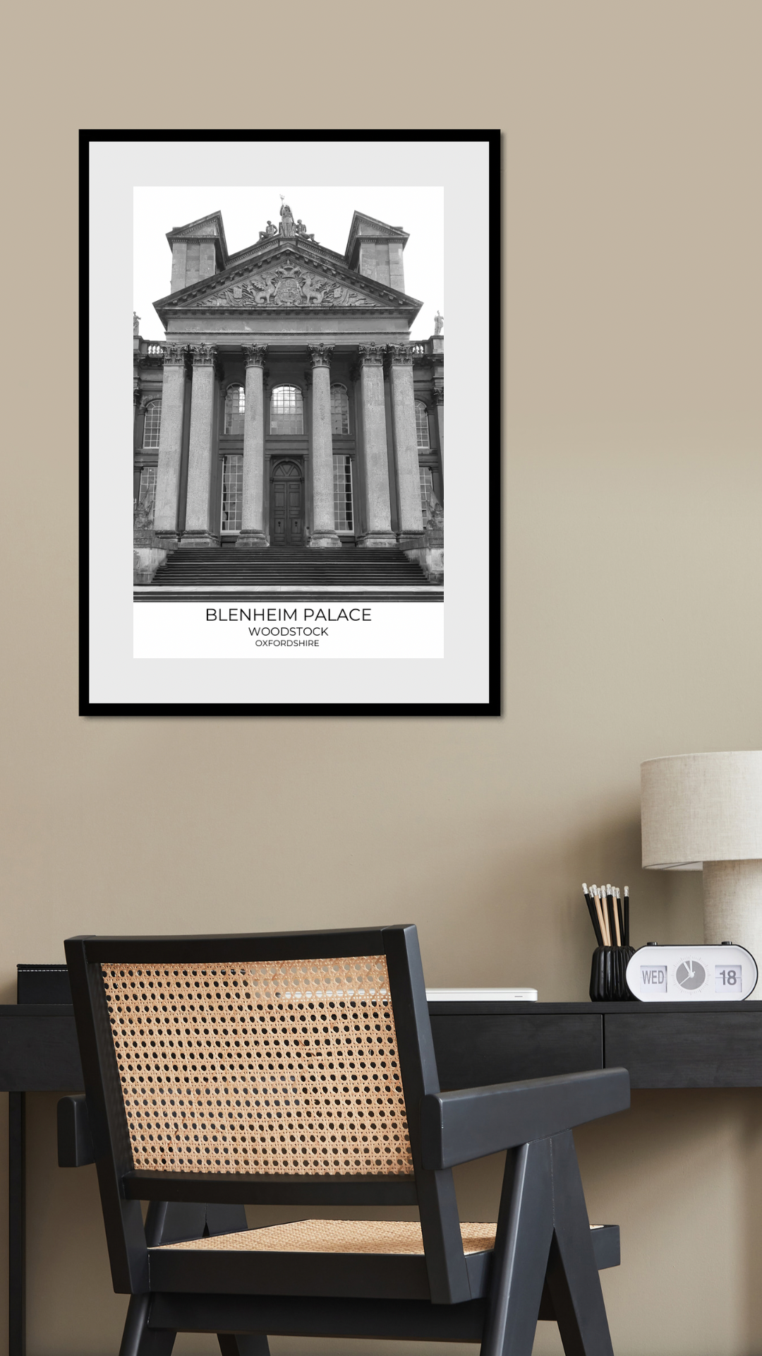 Blenheim Palace, Woodstock, Oxfordshire, Black and White Print