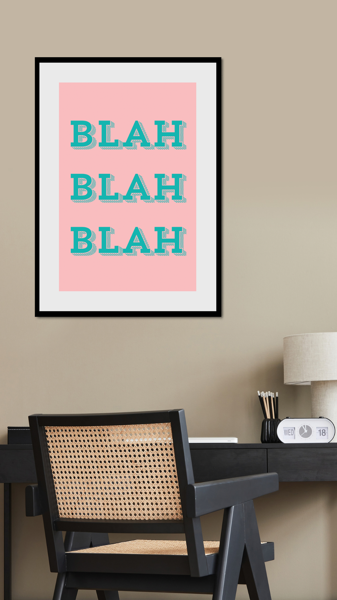 Blah Blah Blah Wall Print
