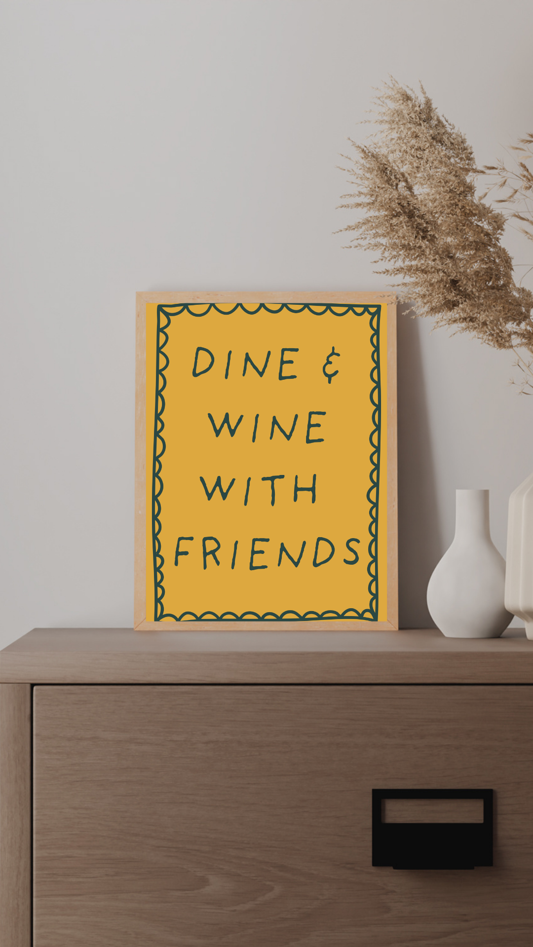 Dine and Wine With Friends Print