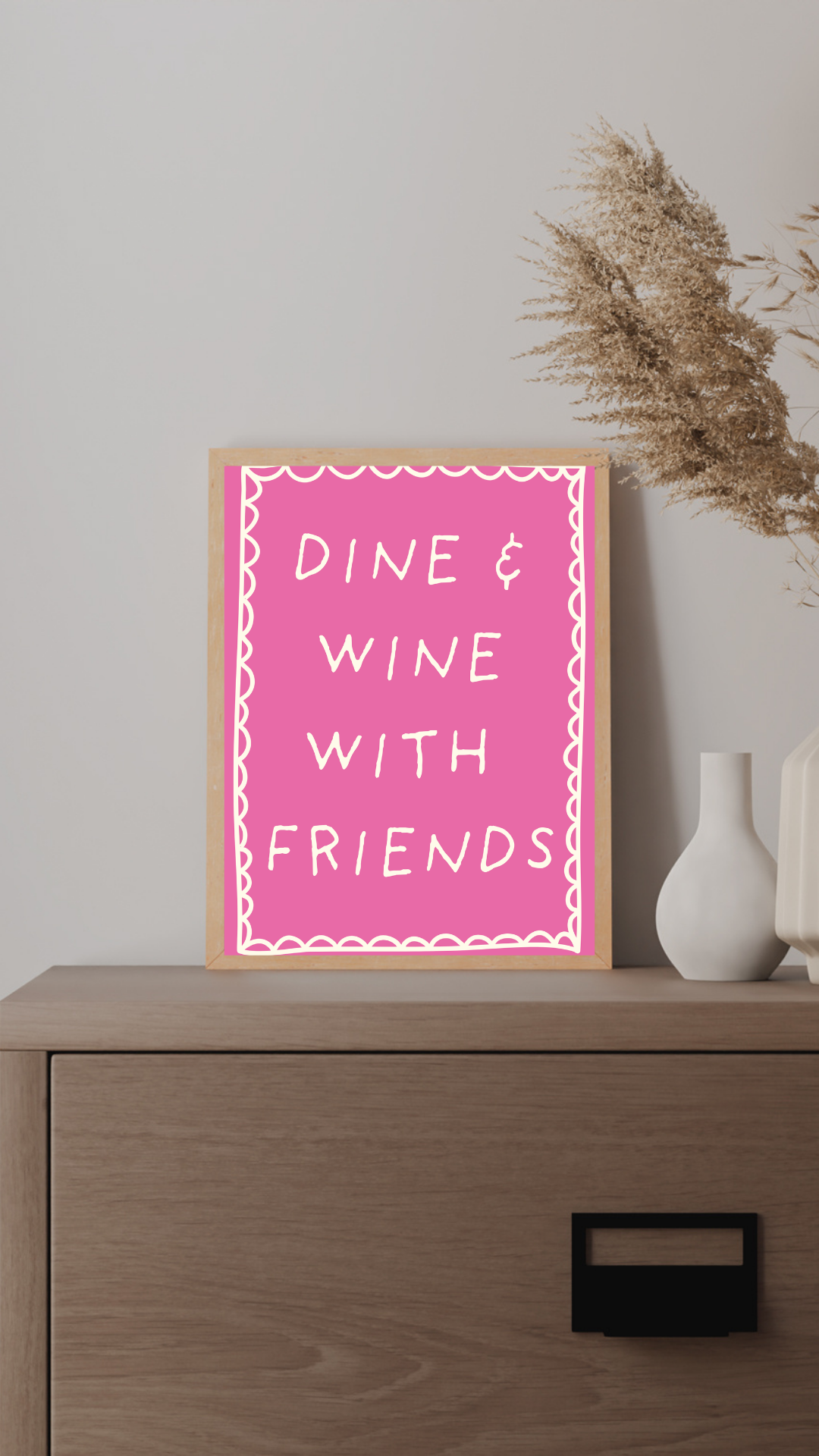Dine and Wine With Friends Print