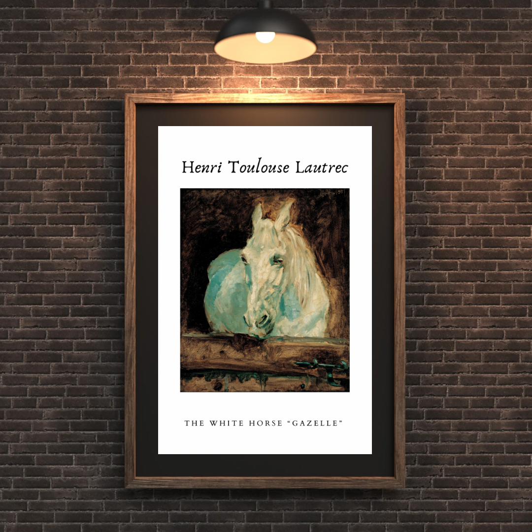 Henri Toulouse-Lautrec, The White Horse “Gazelle” Print