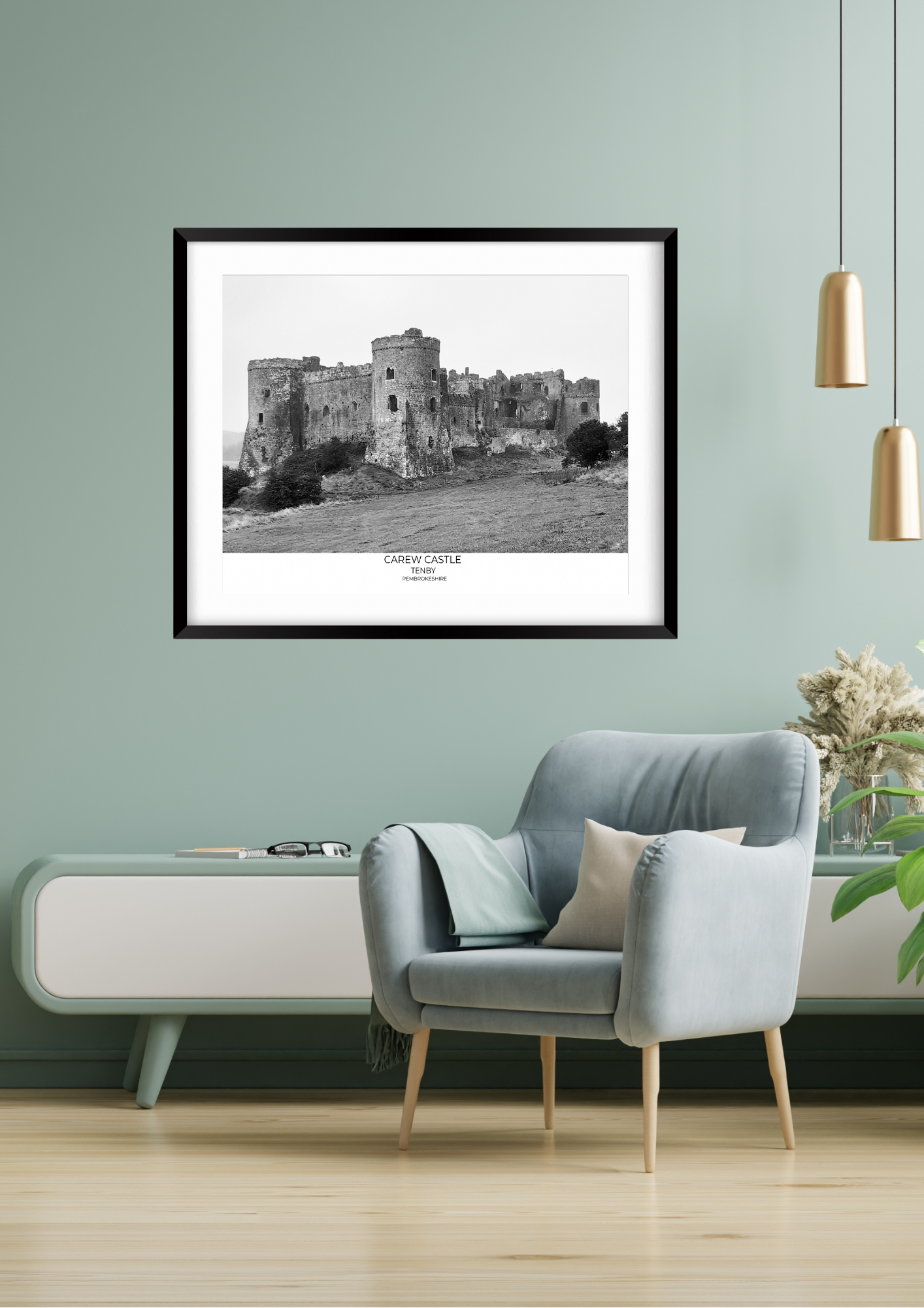 Carew Castle, Tenby, Pembrokeshire, Photography Print