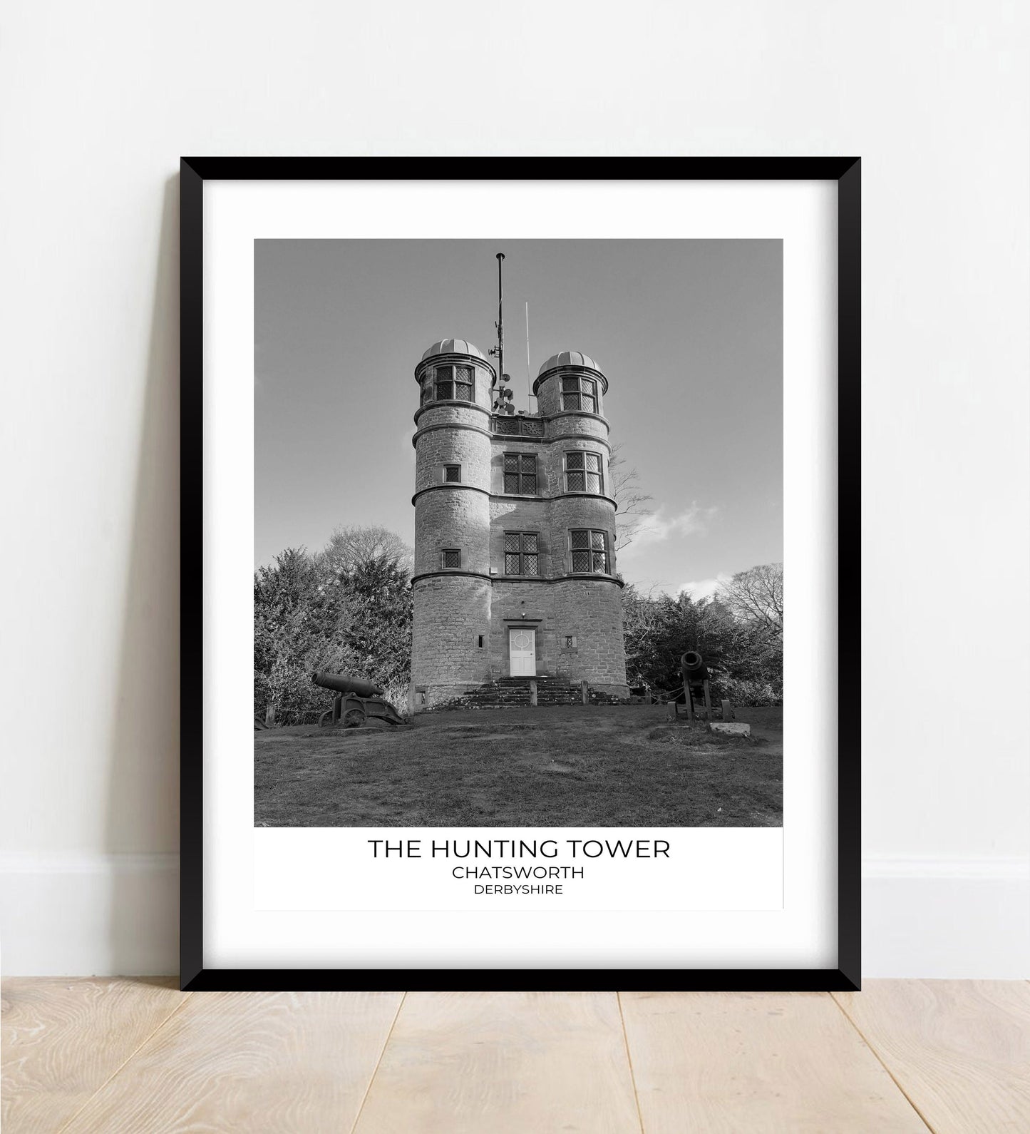 Chatsworth Hunting Tower Print: Derbyshire Peak District Black and White Photography