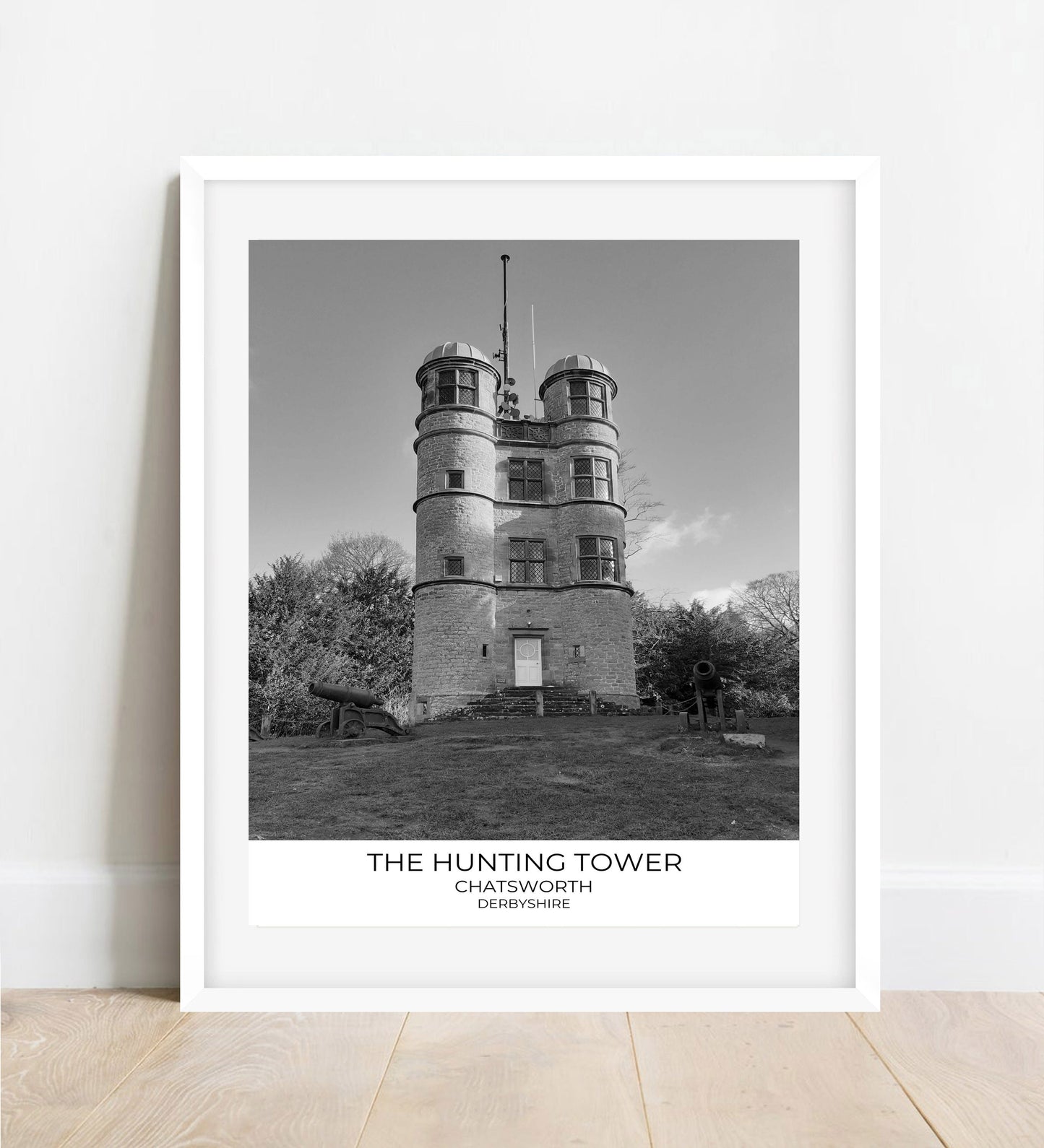 Chatsworth Hunting Tower Print: Derbyshire Peak District Black and White Photography