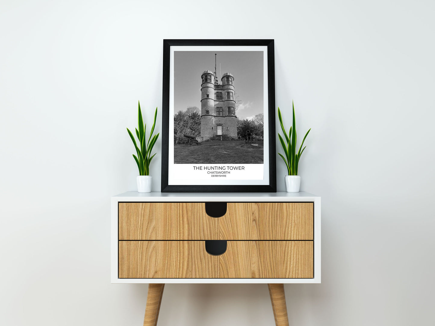 Chatsworth Hunting Tower Print: Derbyshire Peak District Black and White Photography