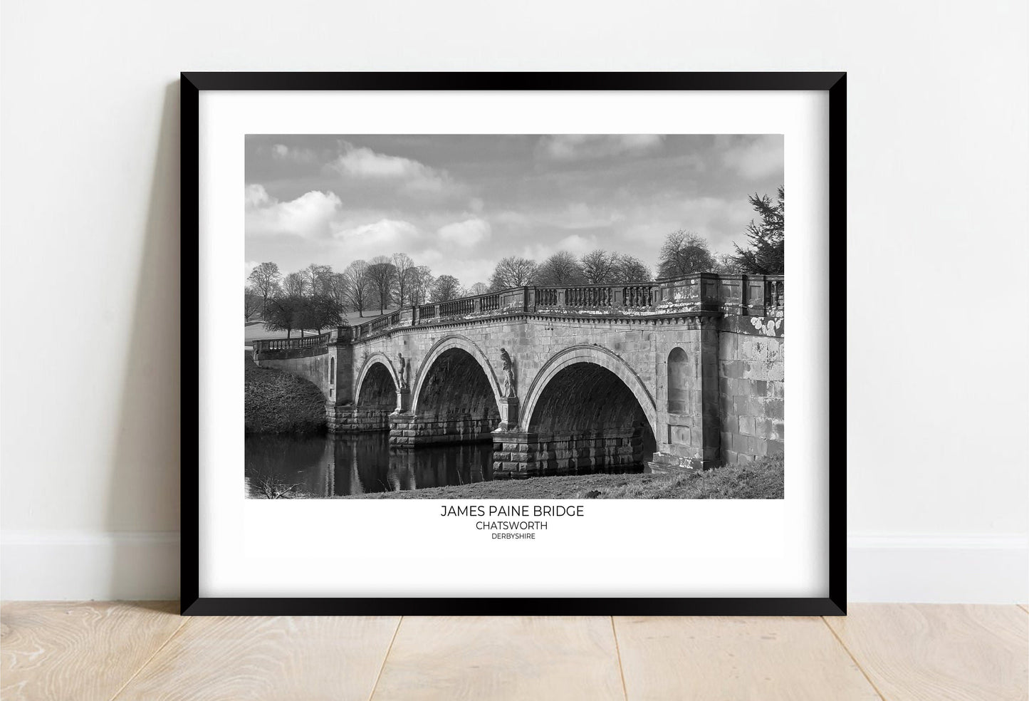 James Paine Bridge Photography Print: Chatsworth, Derbyshire Wall Art