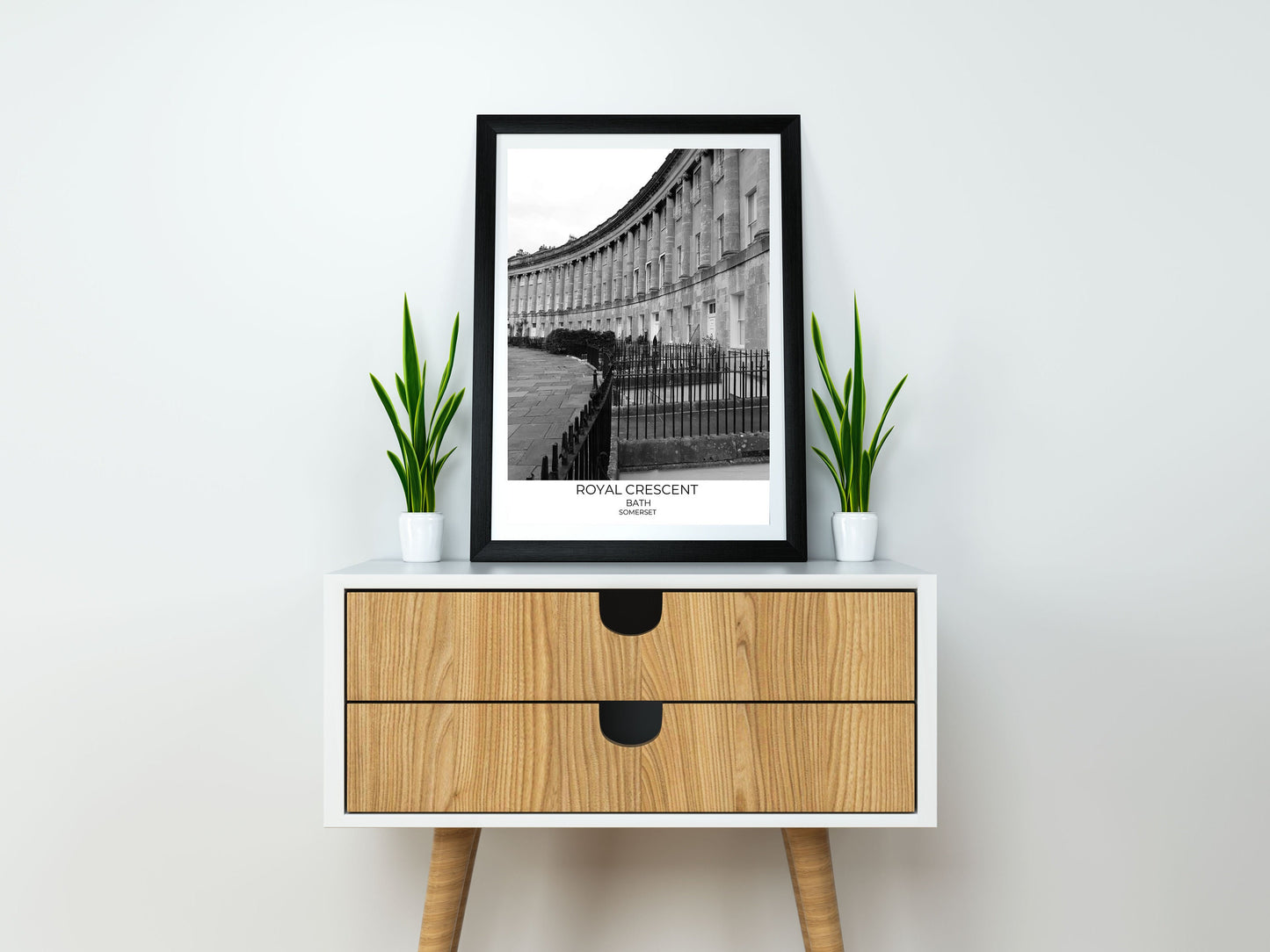 Royal Crescent, Bath Print: Black and White Photography, Somerset Wall Art