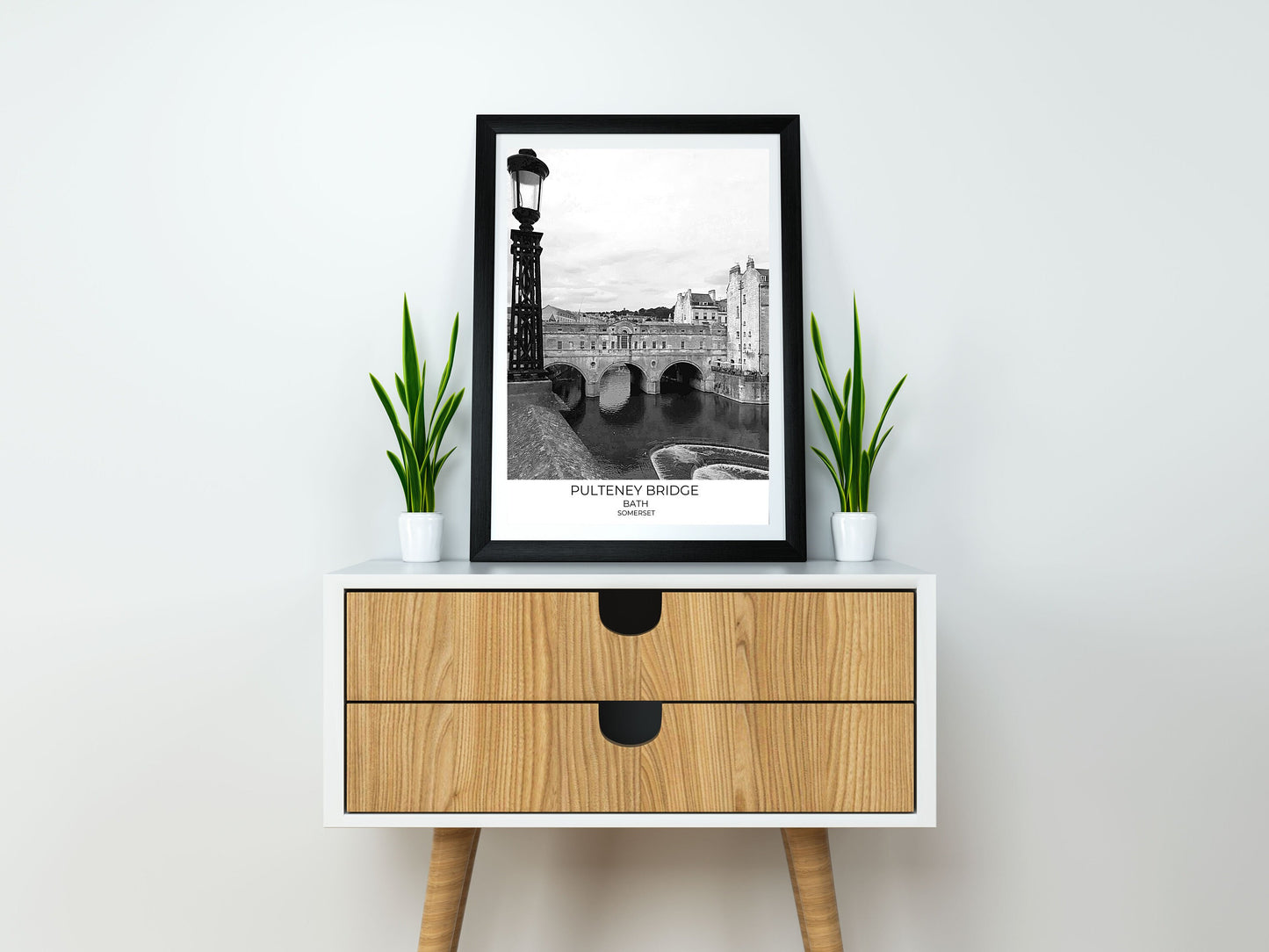 Pulteney Bridge Photography Print: Bath, Somerset Black and White Wall Art