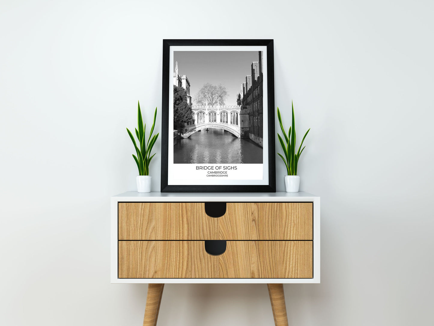Bridge of Sighs, Cambridge: Black and White Photography Print