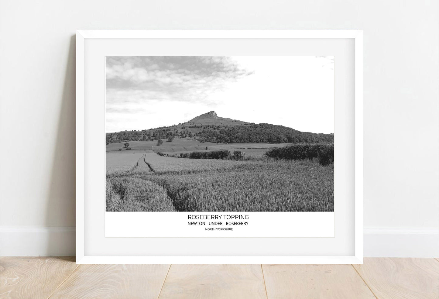 Roseberry Topping Photography Print: North Yorkshire Black and White Wall Art