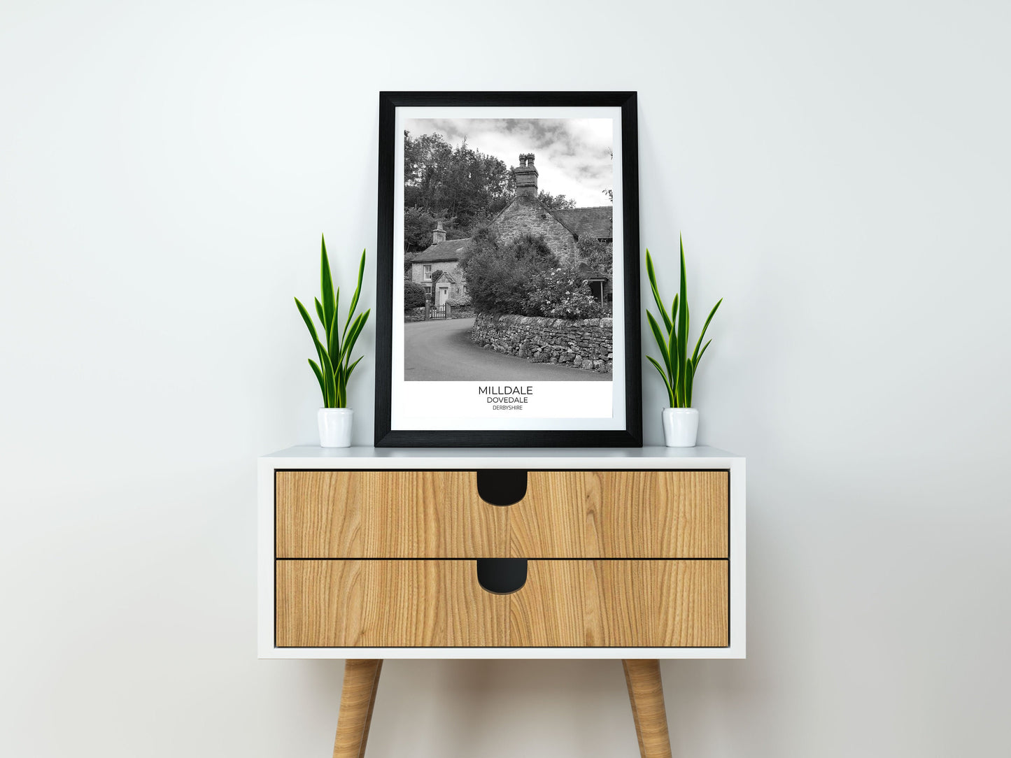 Milldale Dovedale Print: Derbyshire Black and White Photography
