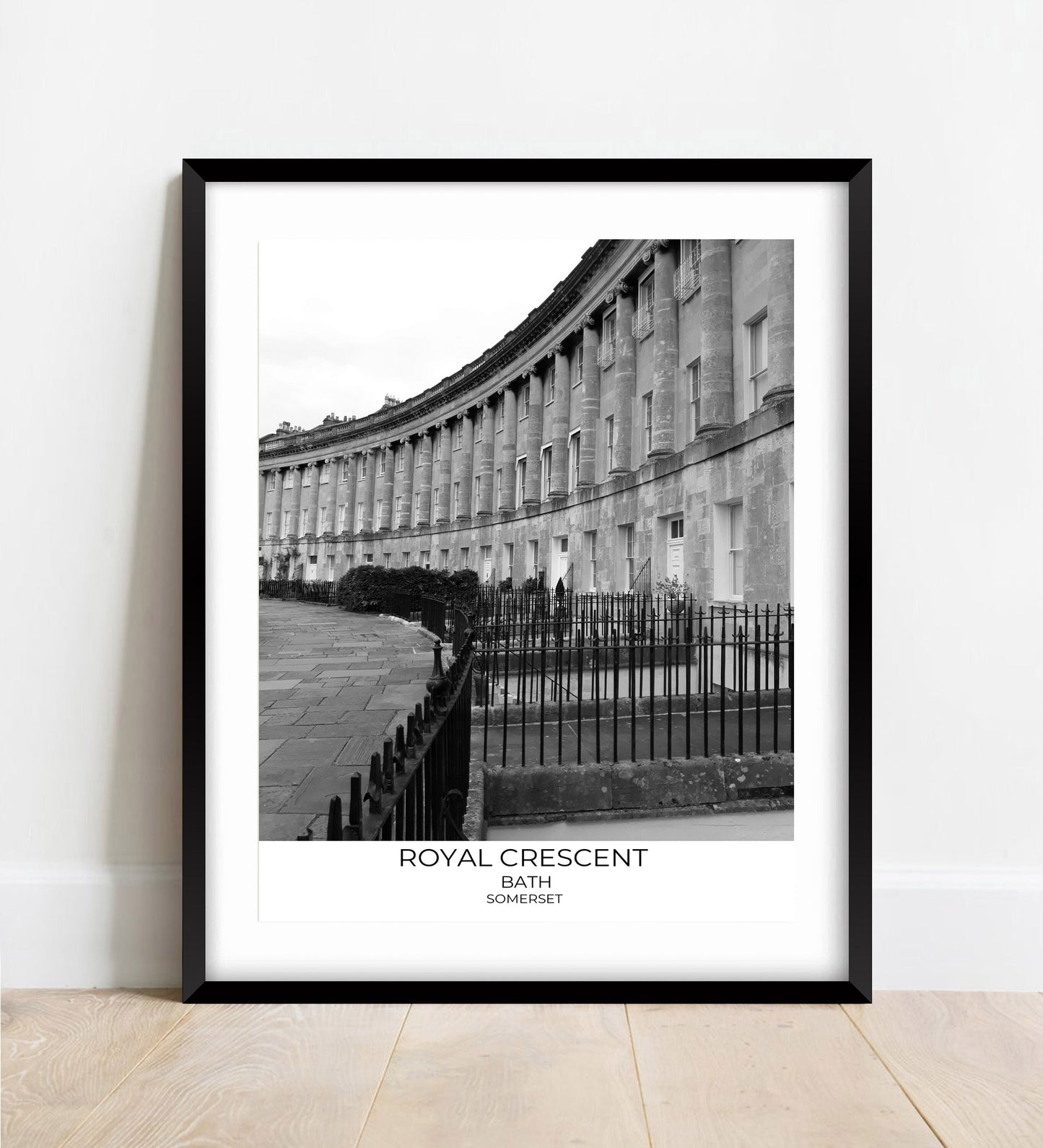 Royal Crescent, Bath Print: Black and White Photography, Somerset Wall Art