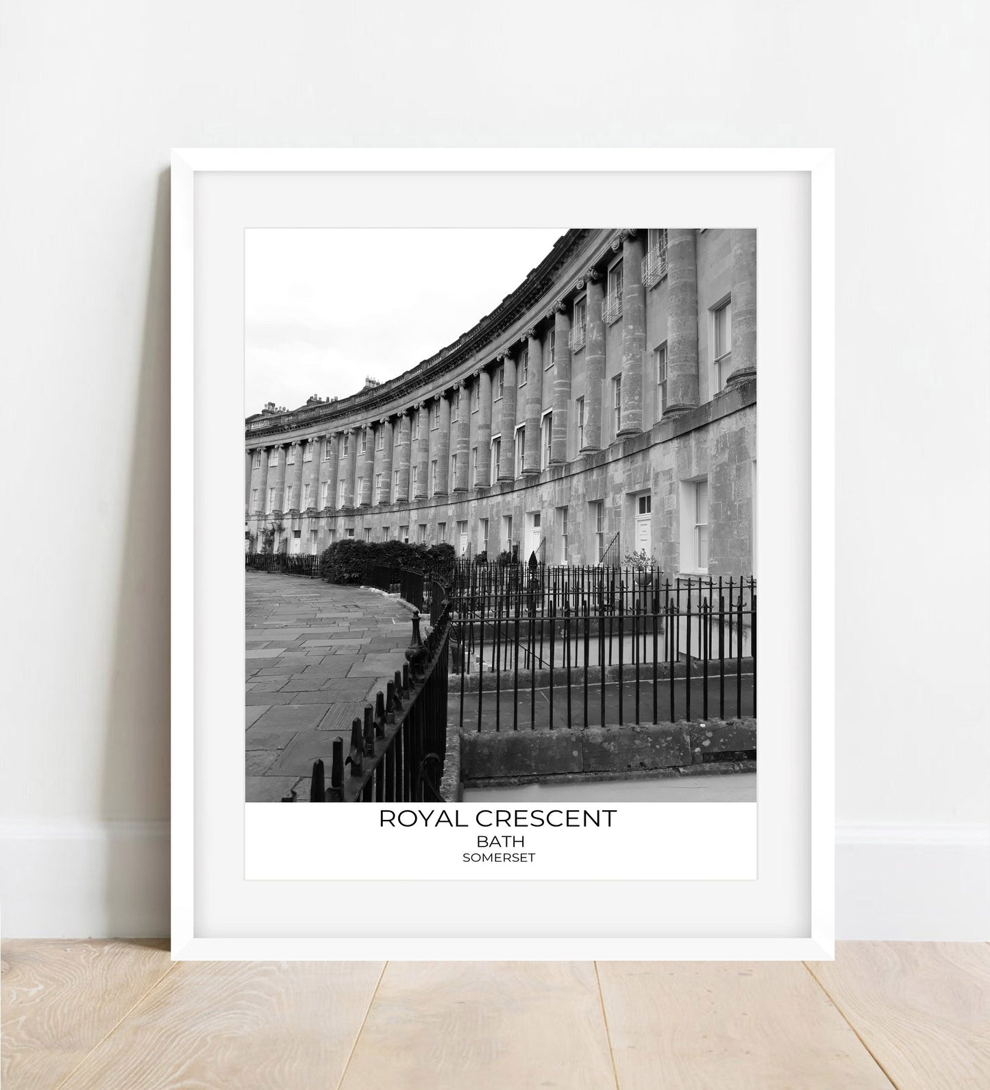 Royal Crescent, Bath Print: Black and White Photography, Somerset Wall Art