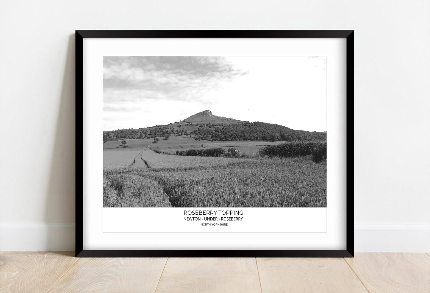 Roseberry Topping Photography Print: North Yorkshire Black and White Wall Art