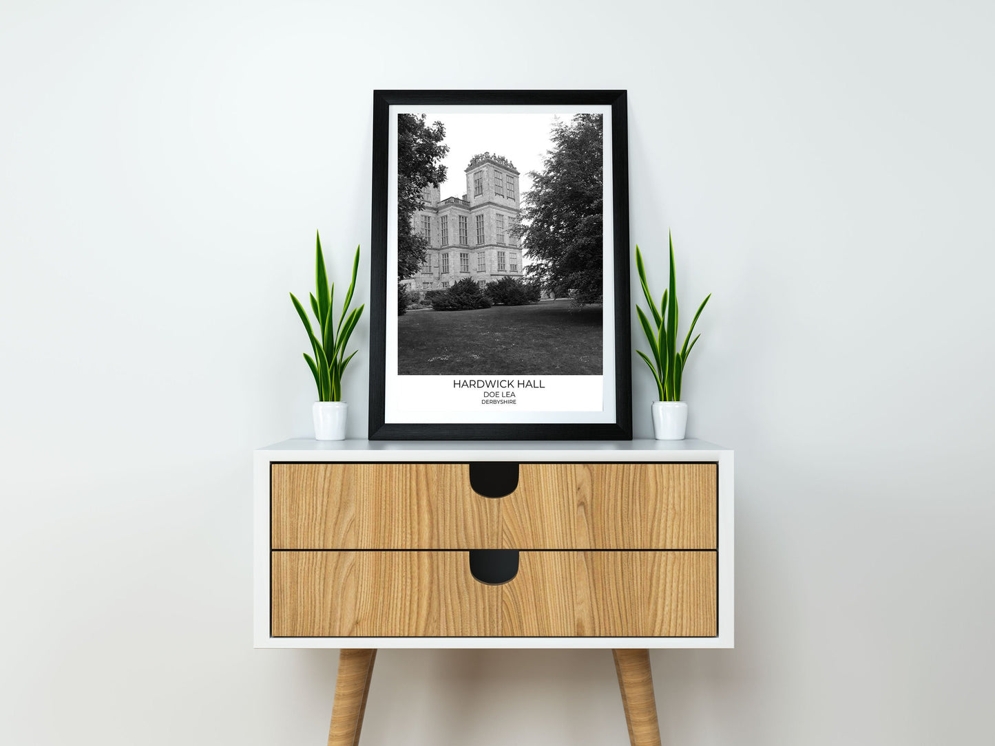 Hardwick Hall Photography Print: Derbyshire Black and White Wall Art