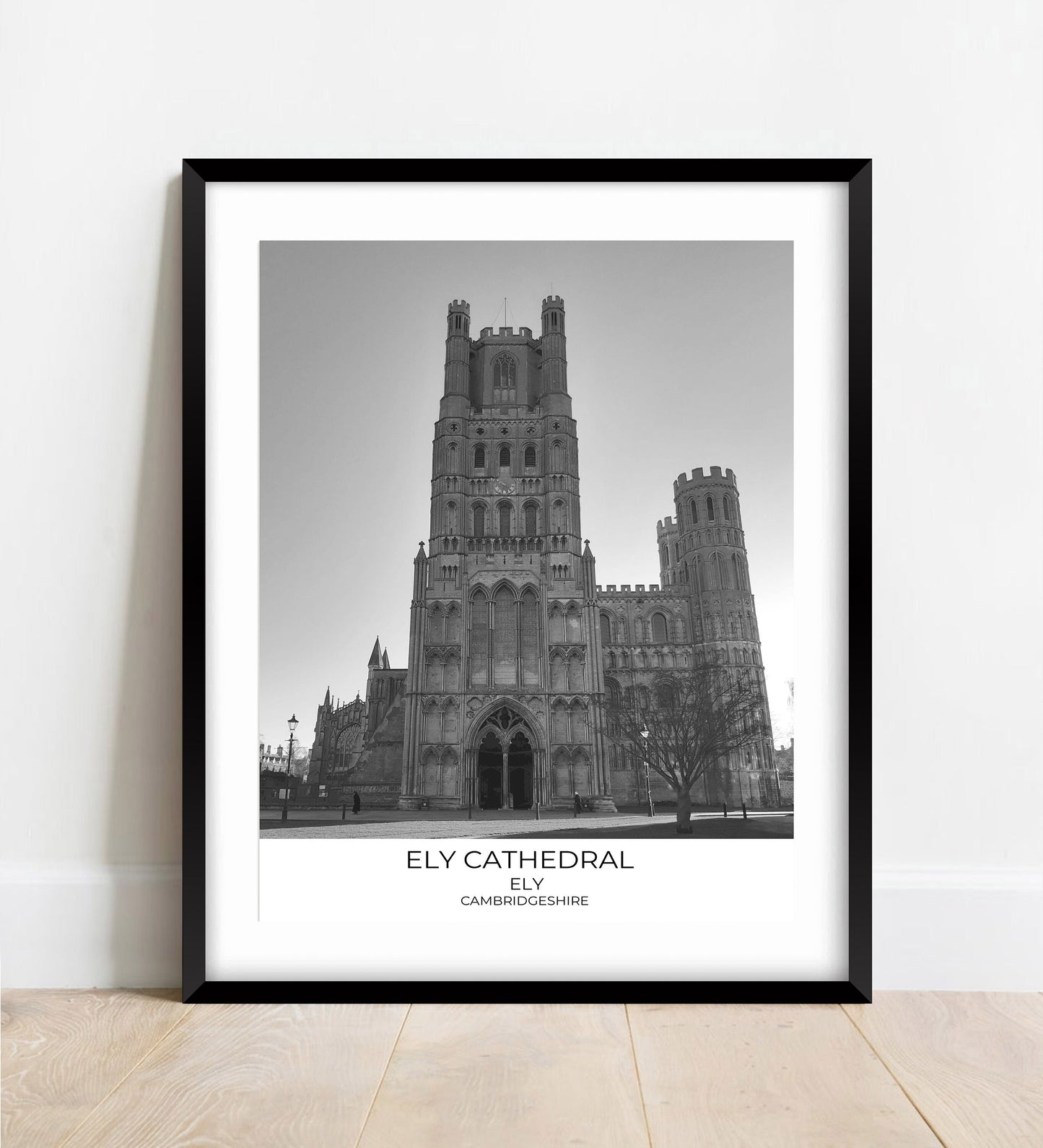 Ely Cathedral Print: Black and White Photography, Cambridgeshire Wall Art