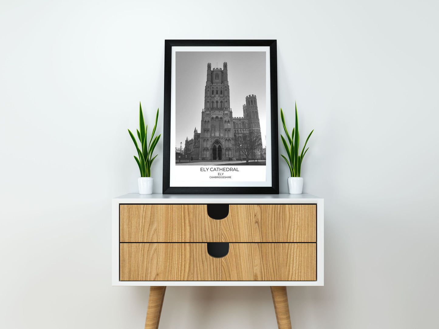Ely Cathedral Print: Black and White Photography, Cambridgeshire Wall Art