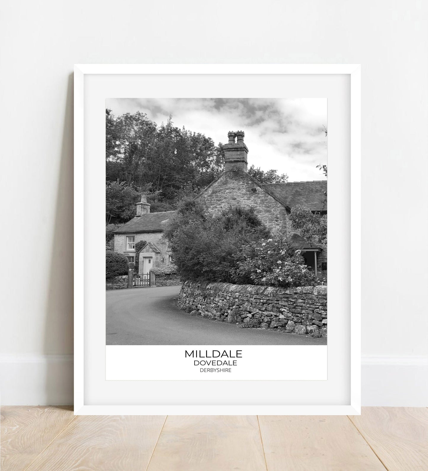 Milldale Dovedale Print: Derbyshire Black and White Photography