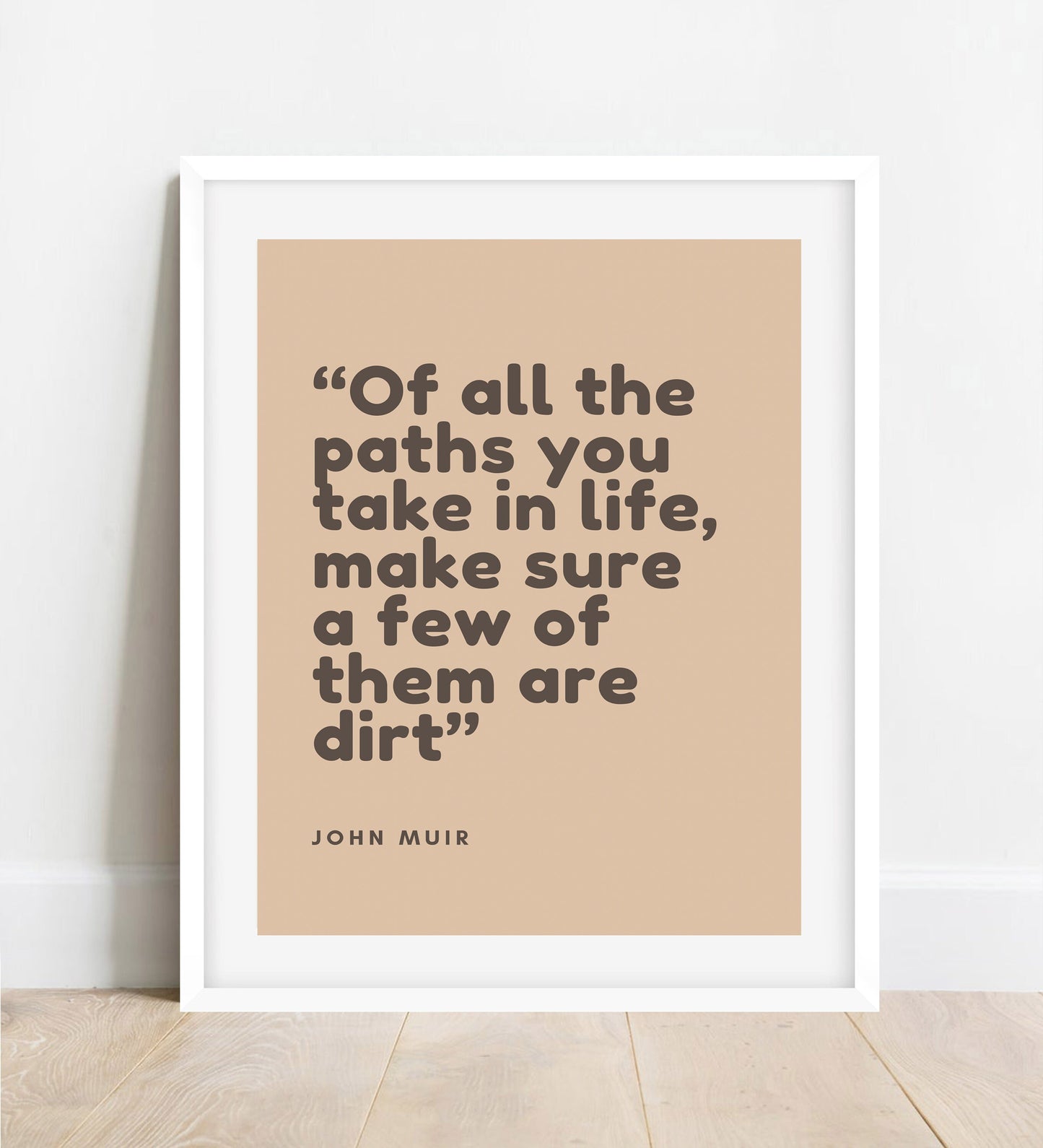 John Muir Quote Print: Hiking Outdoors Wall Art