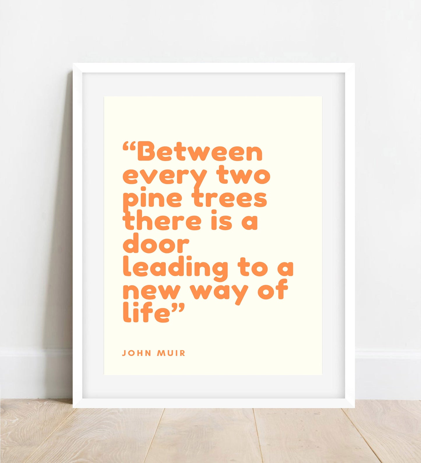 John Muir Quote Print: Outdoors Typography Wall Art