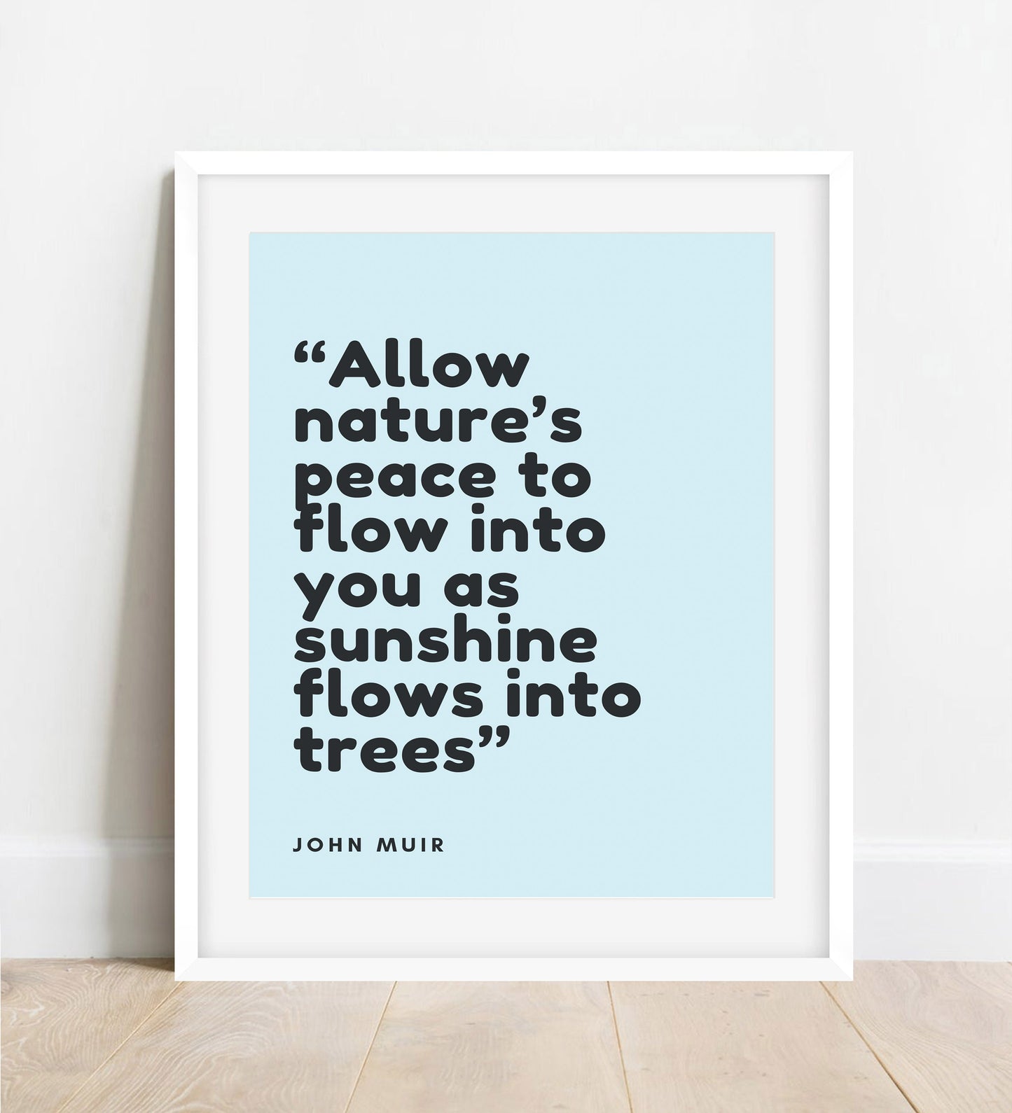 John Muir Quote Print: Nature Typography Wall Art