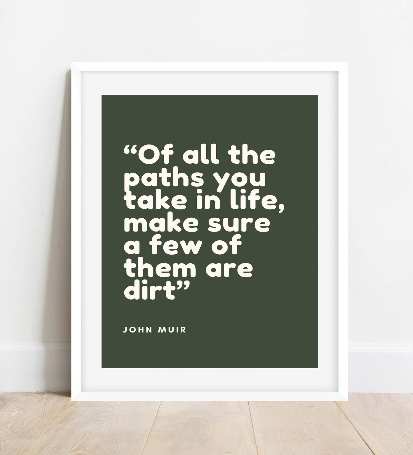 John Muir Quote Print: Hiking Outdoors Wall Art