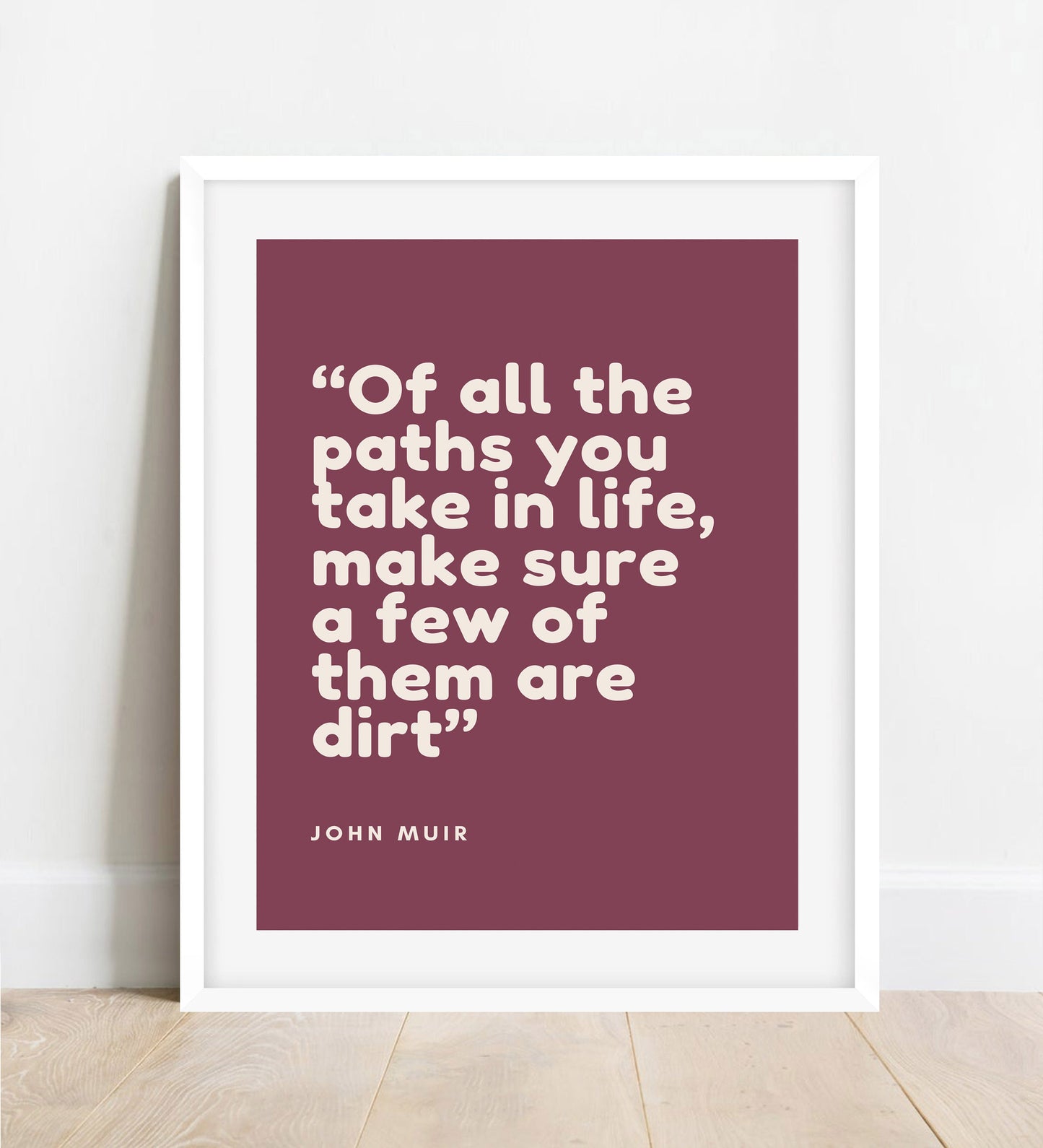 John Muir Quote Print: Hiking Outdoors Wall Art
