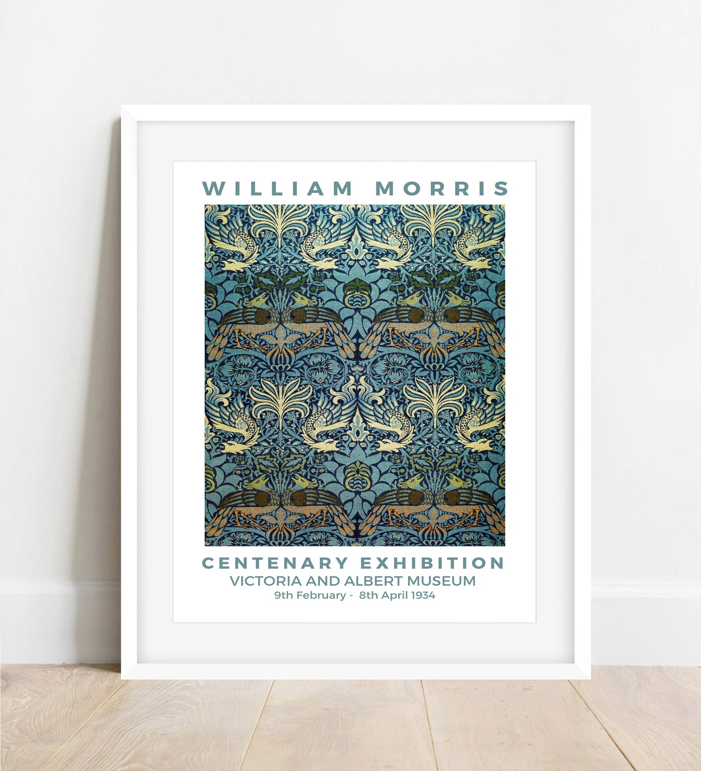 William Morris Peacock & Dragon Art Nouveau Exhibition Poster